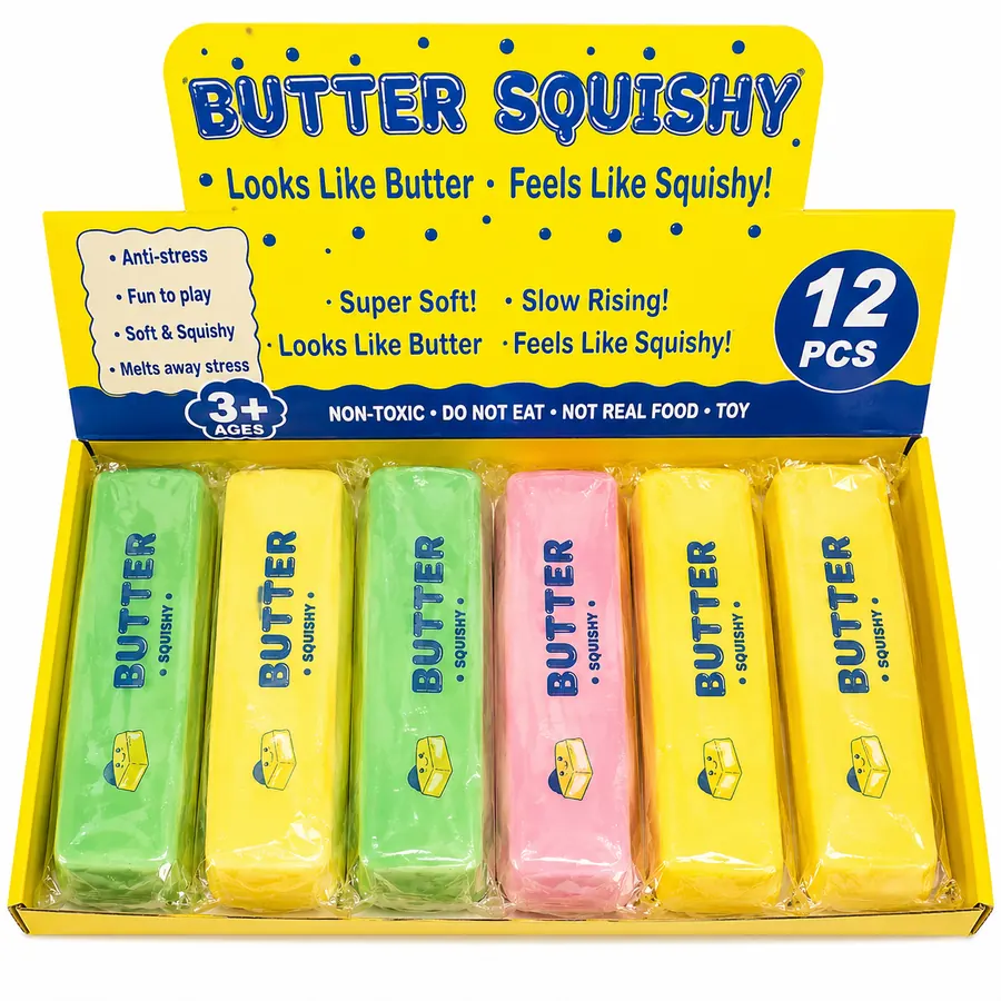 Butter Stick Squishy, 4oz Mixed Colors
